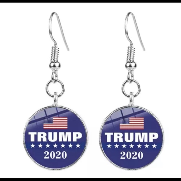 Trump MAGA 2020 rustic gold earrings USA America - Picture 7 of 7